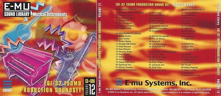 E-MU - Classic Series Vol. 12 - ESI-32 150MB Production Soundset